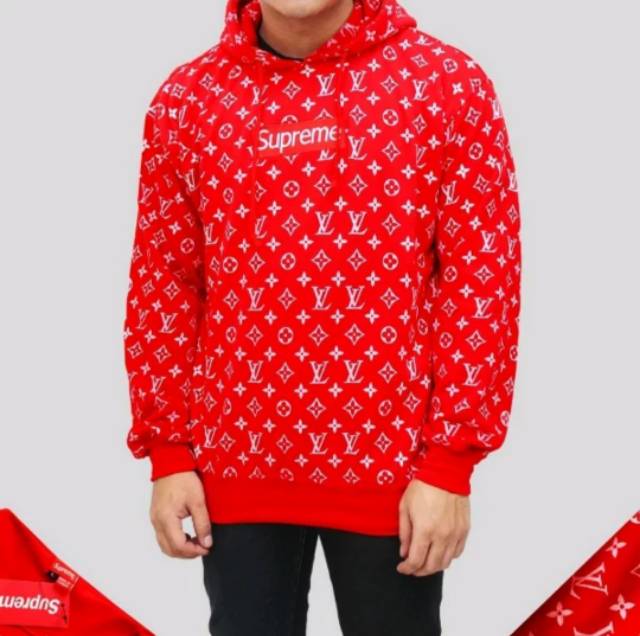 harga hoodie supreme lv original