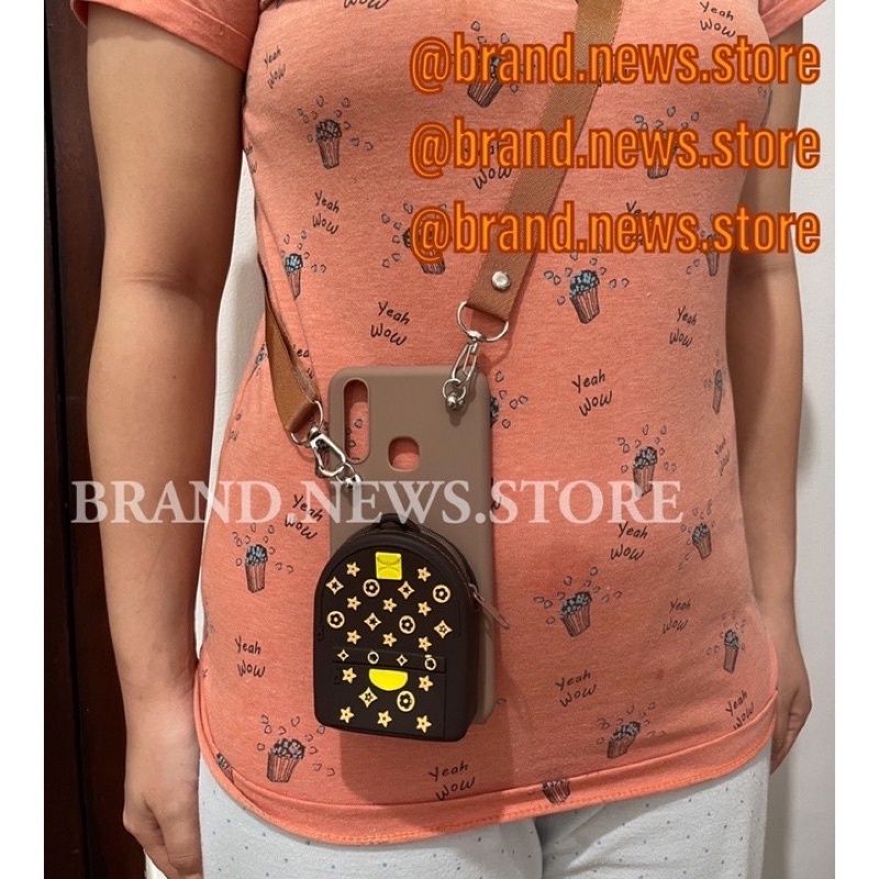 OPPO A74 5G/ A16K/ A16E/ A55 4G/ A55 5G/ A57 2022/ A77S/ SOFT CASE TAS DOMPET COIN + GANTUNGAN TALI HP SELEMPANG/SILIKON BONEKA/KARTUN PANDA/BUNGA PEACE/DAISY/ CASING BAG