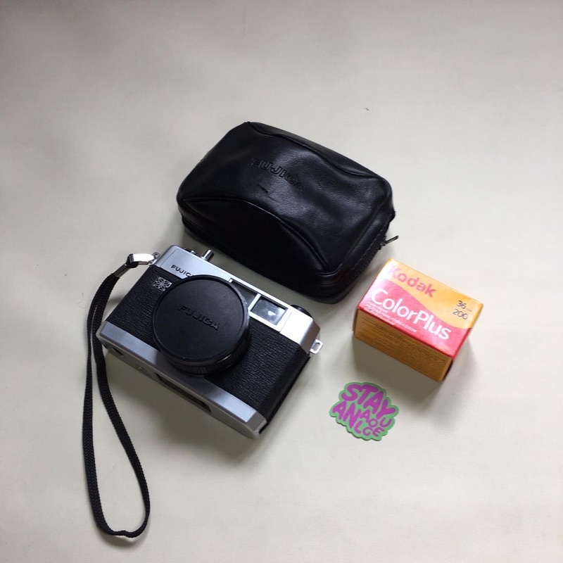 kamera analog 35mm FUJICA MA rangefinder mulus normal bonus ROLL FILM KODAK COLORPLUS 200 + Stiker