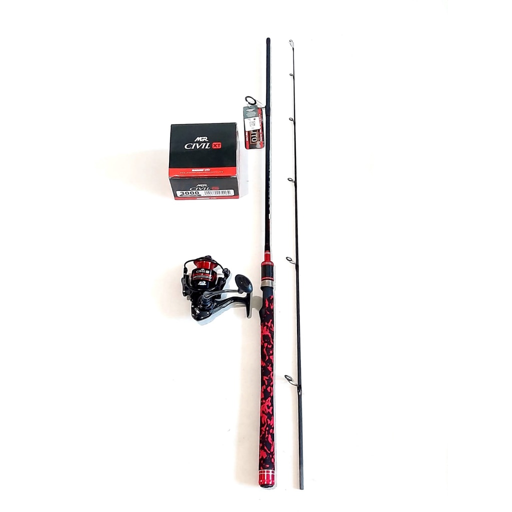 Set Pancing CARBON FULL FUJI Rekomendasi Untuk Mancing GALATAMA Joran 180 dan Reel POWER HANDLE