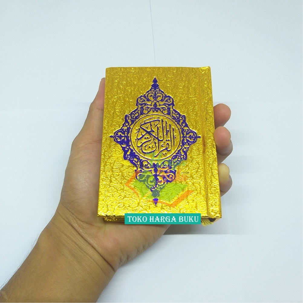 Al-Quran Saku Emas A7 Hard Cover 18 Baris Nonterjemah Kertas HVS Metalik Khat Bombay Mushaf Ekonomis Al Qur'an Murah Penerbit Dian Rakyat