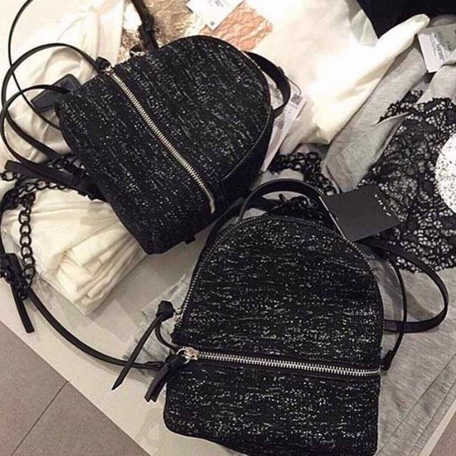 Tas bag ZARA BACKPACK GLITTER