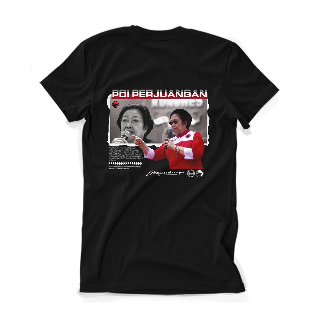 Baju Kaos PDI PERJUANGAN BARU Megawati Puan PDI Perjuangan KAOS KAGE
