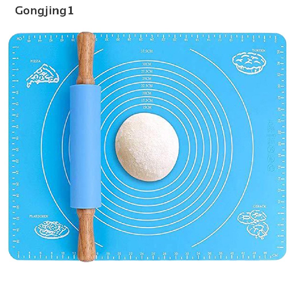 Gongjing1 Matras Baking / Pastry / Pizza / Fondant / Es Batu Bahan Silikon Anti Lengket 40x30CM