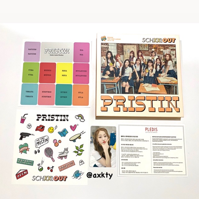 pristin - schxxl out (in ver.) eunwoo photocard (+ 2 posters)