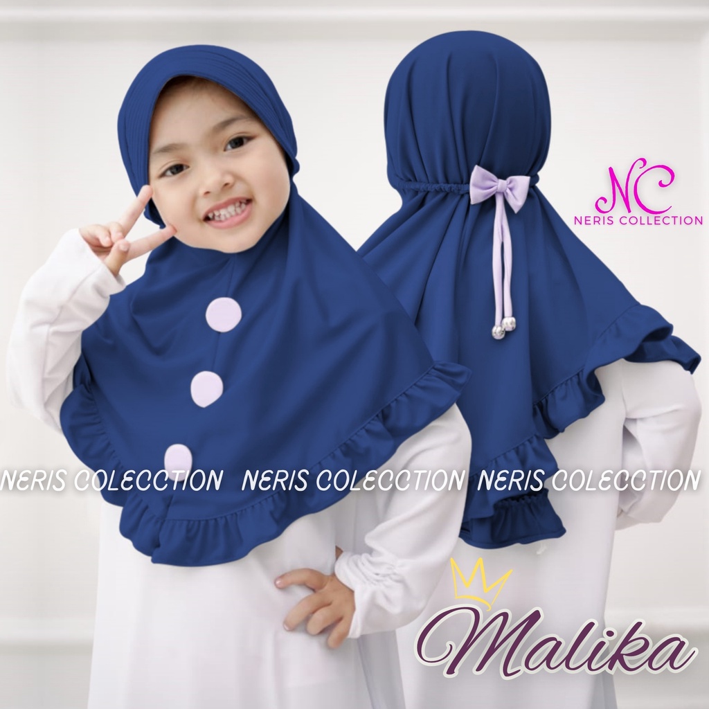 Bergo Anak Malika Variasi Ruffle / Hijab Anak TK Kekinian / Hijab Anak TK PitaTali Karet / Jilbab An