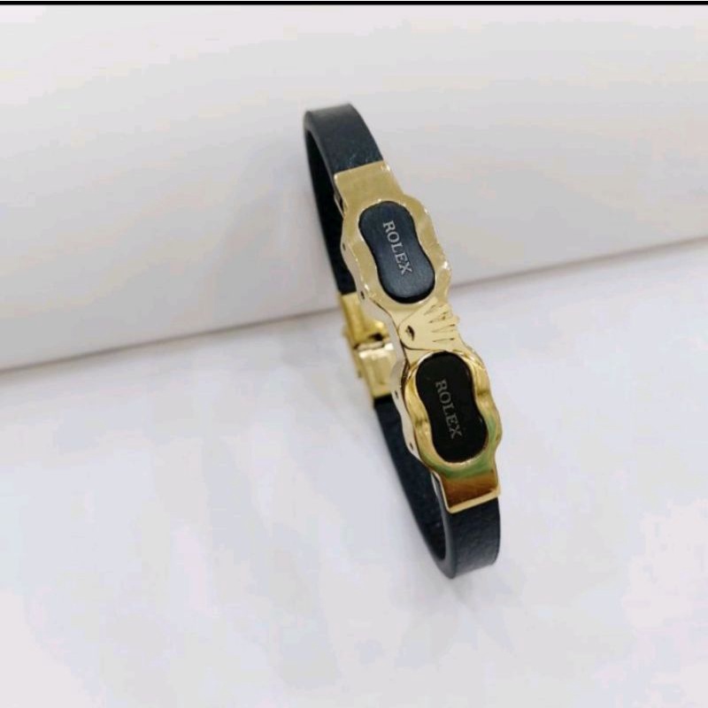 Gelang Kulit Titanium Original Rolex Gold