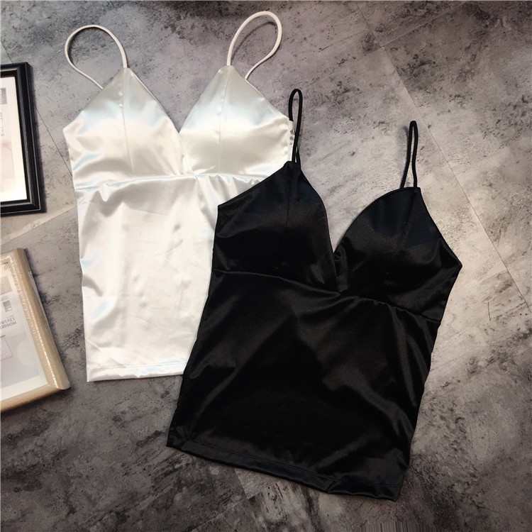 Victoria Tank Top BRA Fashion Wanita Import Pakaian Dalam Tank Top Bahan Satin Stylish 1035 B