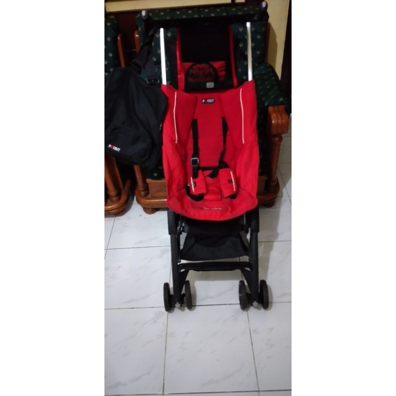 stroller pockit gen 5 merah preloved