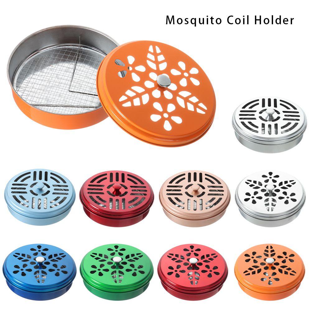 Solighter Mosquito Coil Holder Portable Berguna Rumah Hotel Nampan Logam Piring Dupa