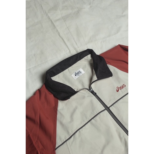 jaket colorblock asics vintage second