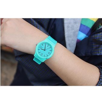 Jam Tangan Q&amp;Q Jelly Quartz Water Resistance QQ Karet  Rubber Fashion Murah COD