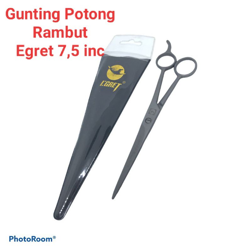 gunting potong rambut egret 7,5 inch. gunting cukur rambut. gunting cukur 7,5 inch. gunting potong b
