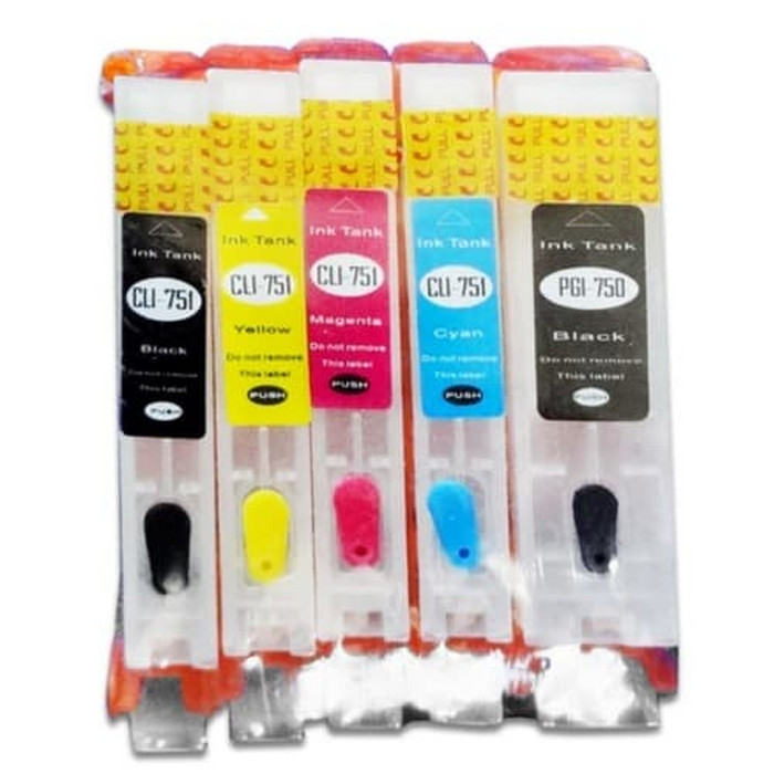 Refillable MCISS Canon PGI750 CLI751 CANON iP7270 / MX727 / MG5470 FSB3744