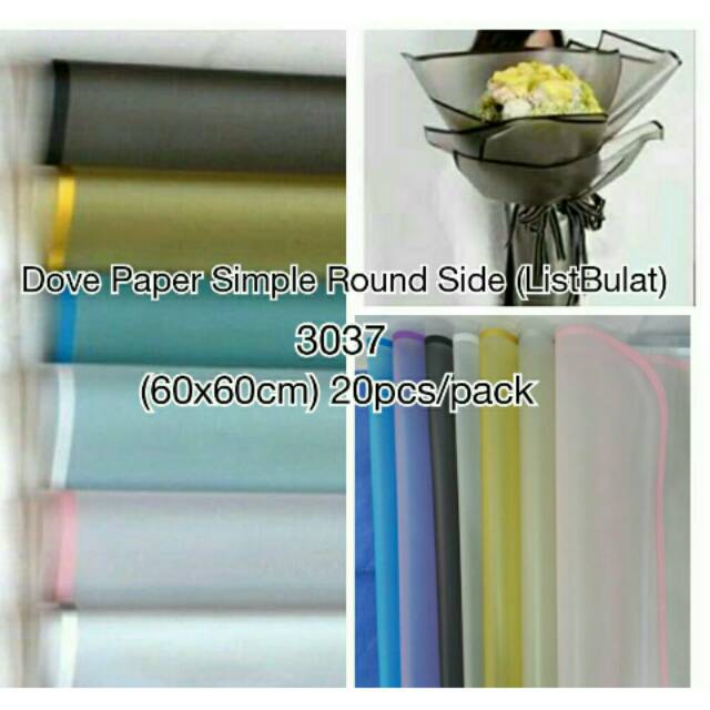 

Dove paper / plastik dove / list bulat /bungkus bunga / kertas bunga
