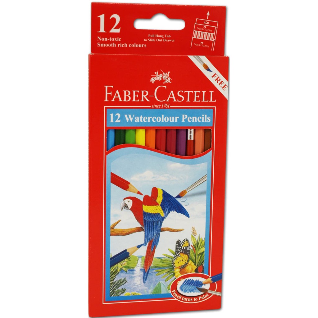 

pensil warna faber castell water colour 12 warna panjang