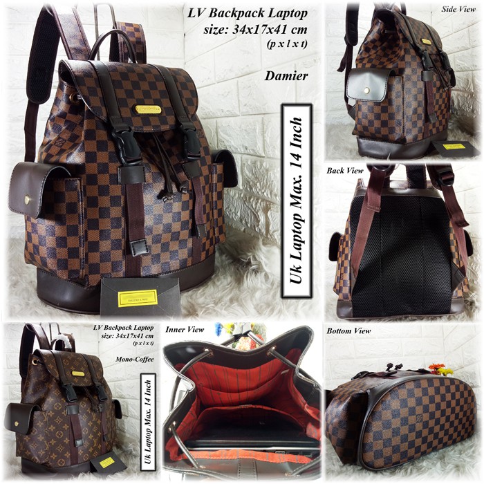 Lv Backpack Laptop Unisex