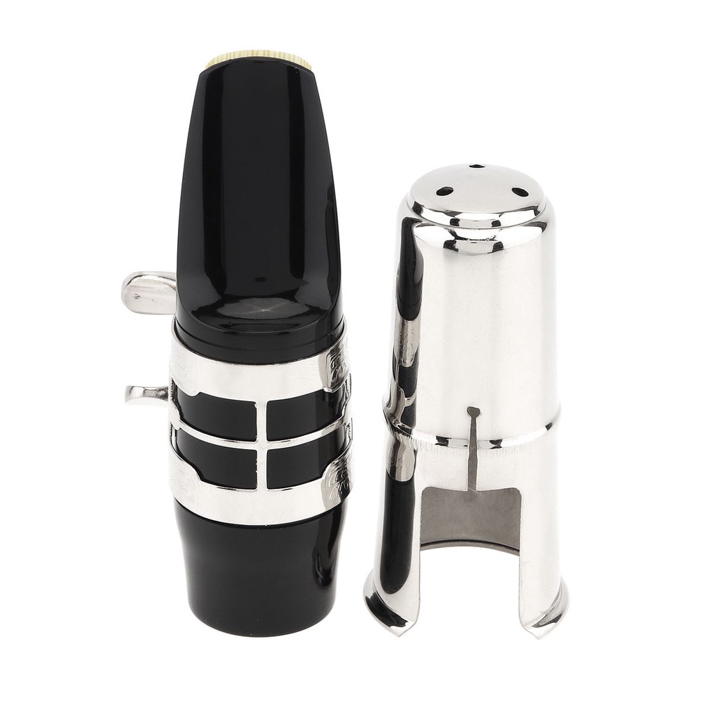 Mouthpiece Saxophone Alto bE 2 Warna Motif Ukiran Bunga Bahan Kuningan Lapis Emas / Silver