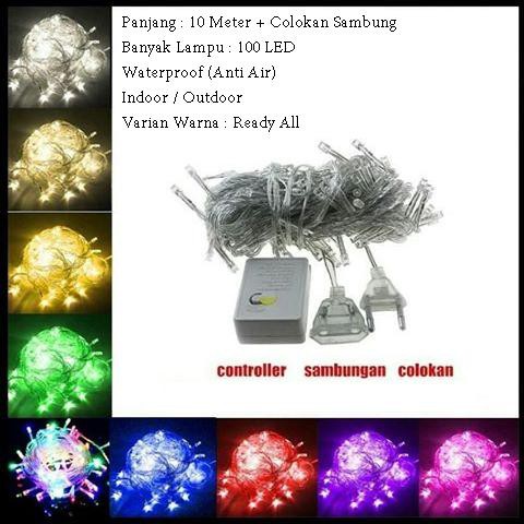 Lampu Hias Dekorasi Dinding Panjang 10 Meter + Colokan Sambung 1Pcs