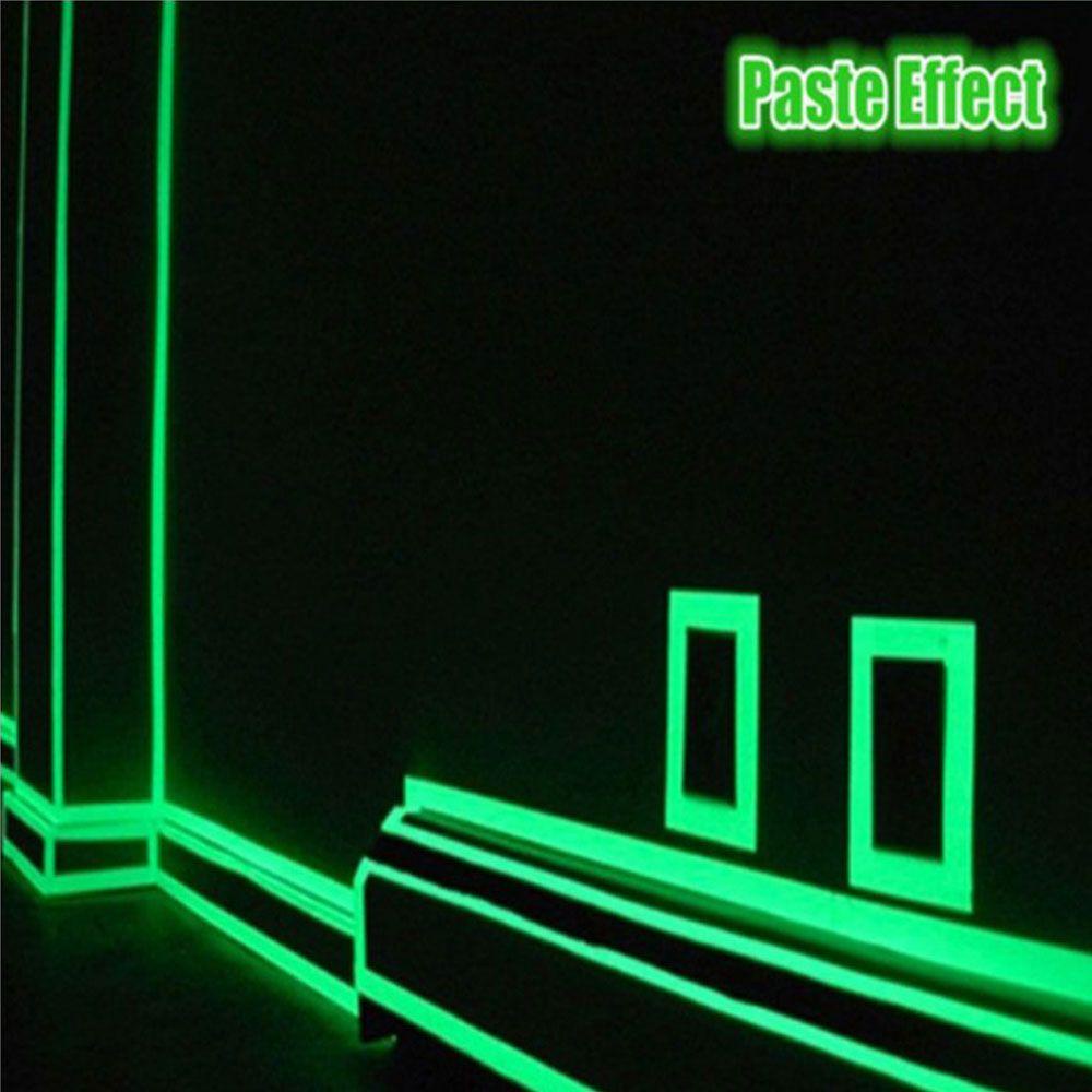 Preva 1meter Luminous Strip Wallpaper Lantai Neon Mobil Self Adhesive Dark Tape