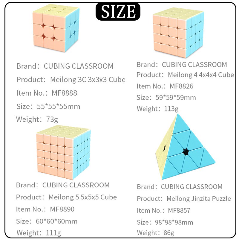 Kubus Rubik 3x3/4x4/5x5 Cube Segitiga Original Grosir Termurah Rubik Stickerless Mainan Rubik Anak