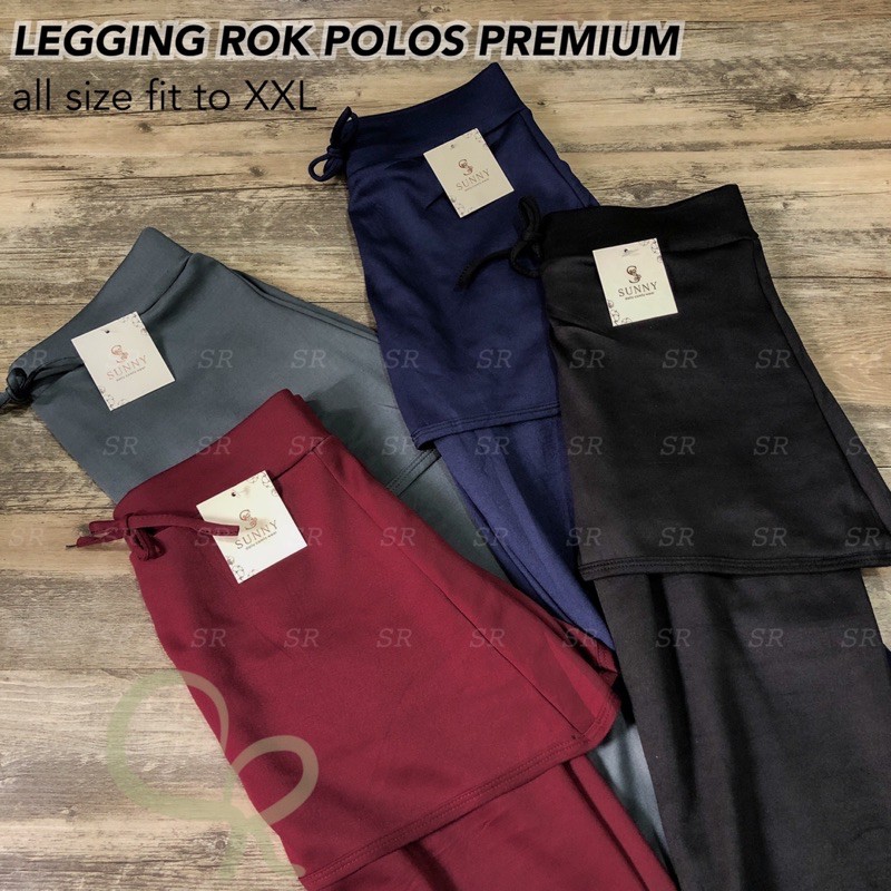 Celana Rok Legging Rok Polos Korea Wanita Import Premium Melar Jumbo