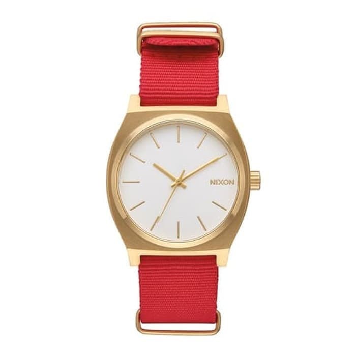 JAM TANGAN WANITA NIXON | TIME TELLER GOLD WHITE RED