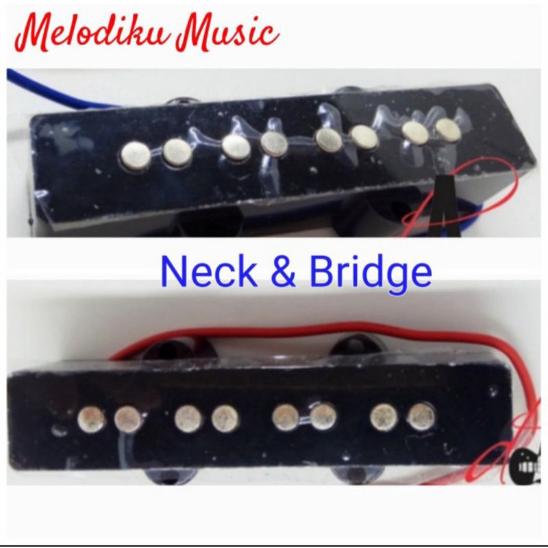 Pickup Jazz Bass Neck & Bridge (Sepasang)