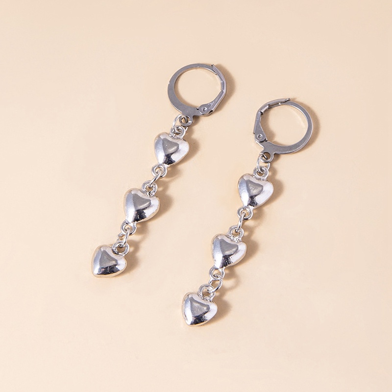 Anting Hoop Handmade Bentuk Hati Gaya Elegan Untuk Wanita