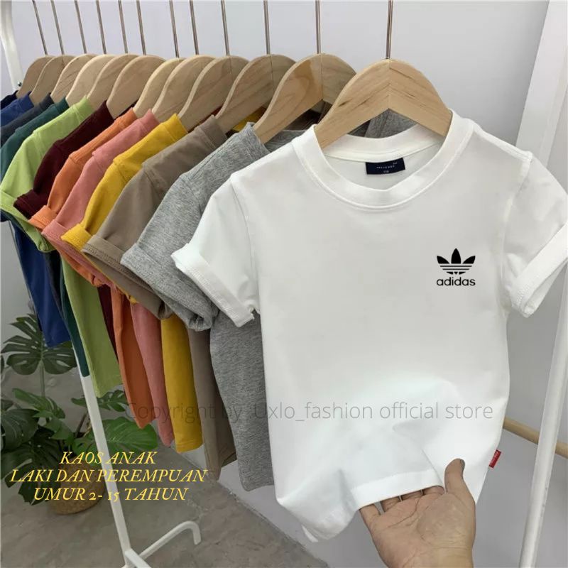 Atasan Kaos Baju Anak Laki Laki Perempuan Unisex Umur 1 sampai 8 Tahun Kaos Motif Branded Anak Perempuan Lucu Atasan Anak Cewe Murah SMLXL-uxlo