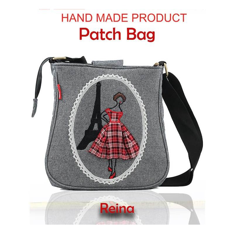 KABIZAKU Patch Bag - Tas Selempang Fashion Unik Cantik Hand Made