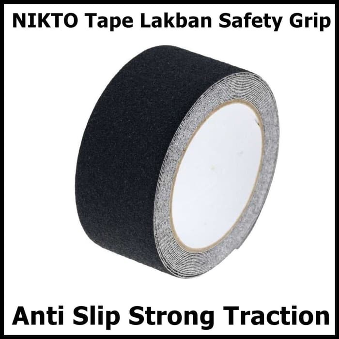 NIKTO Tape Lakban Safety Grip Anti Slip Strong Traction 5m x 5cm Hitam