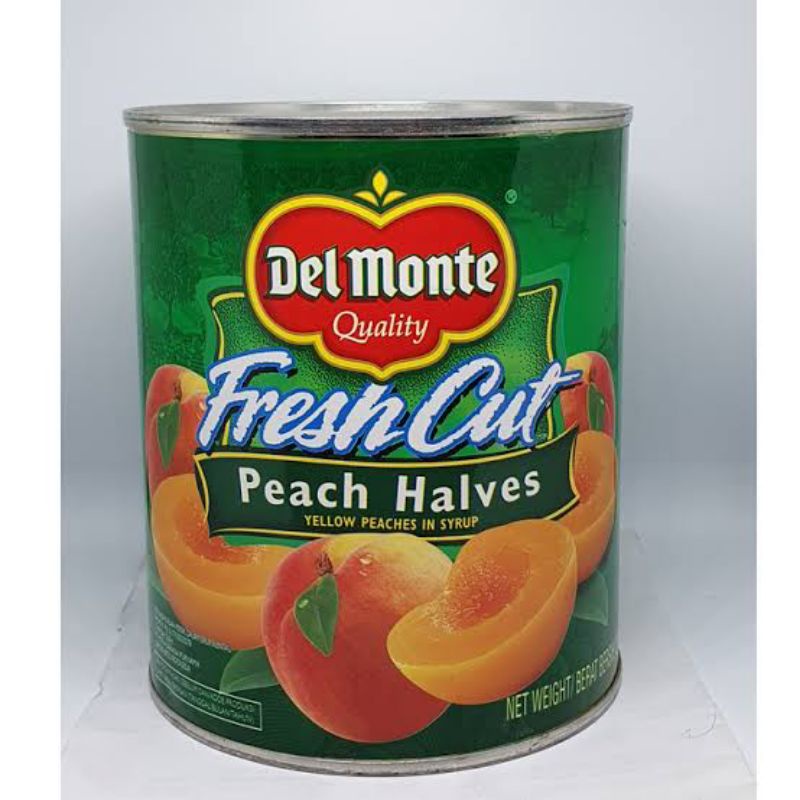 

DEL MONTE PEACH HALVES IN SYRUP 825GR - BUAH PEACH DALAM SIRUP