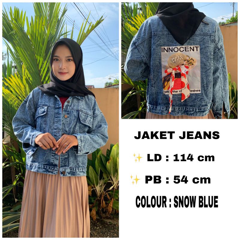 [Bisa COD] jacket jeans crop wanita