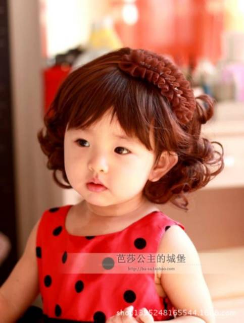 Wig Rambut Palsu Anak Cewek Cowok / Wig Rambut Anak Pendek Panjang Hitam Lucu Tahan Lama Impor