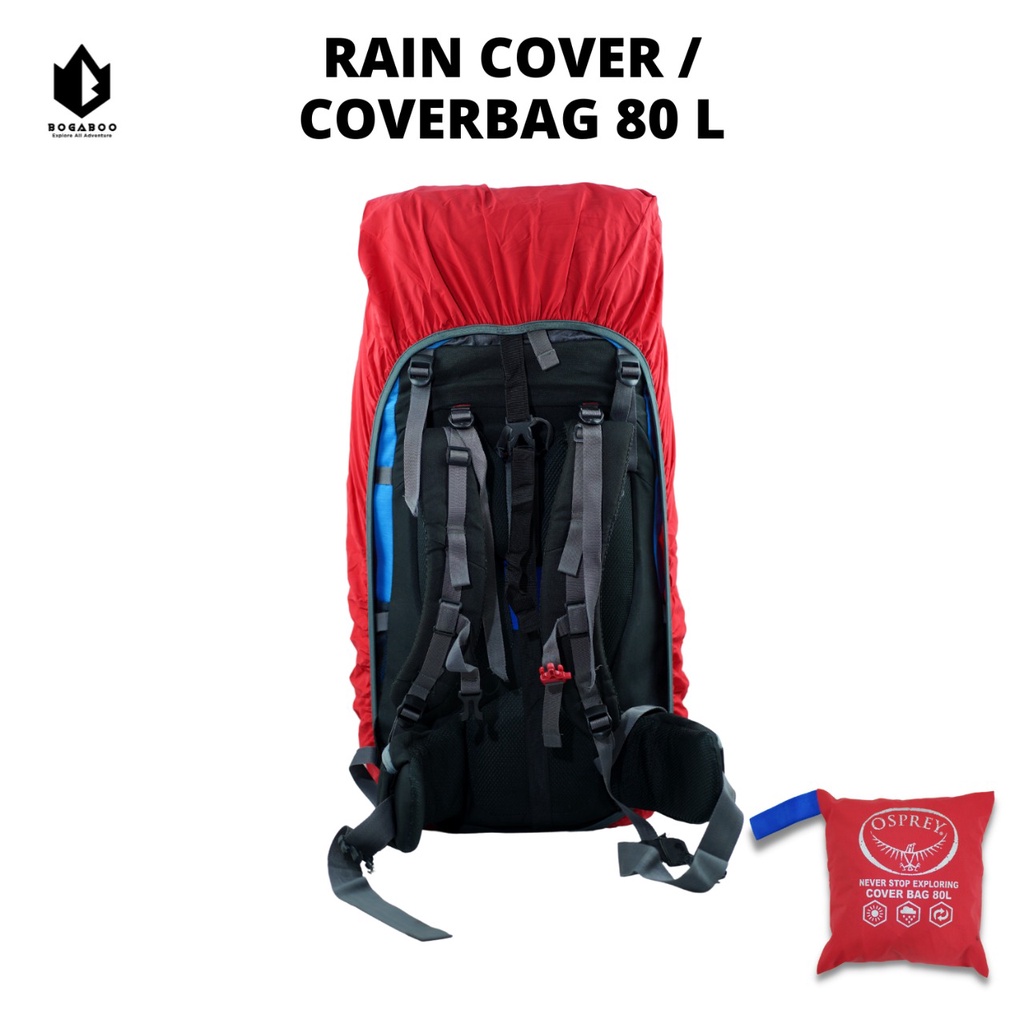 Bisa (COD) Cover Bag Waterproff 80 Liter (Bisa untuk 70-85 Liter) - Coverbag - Raincover - Rain Cover Bag