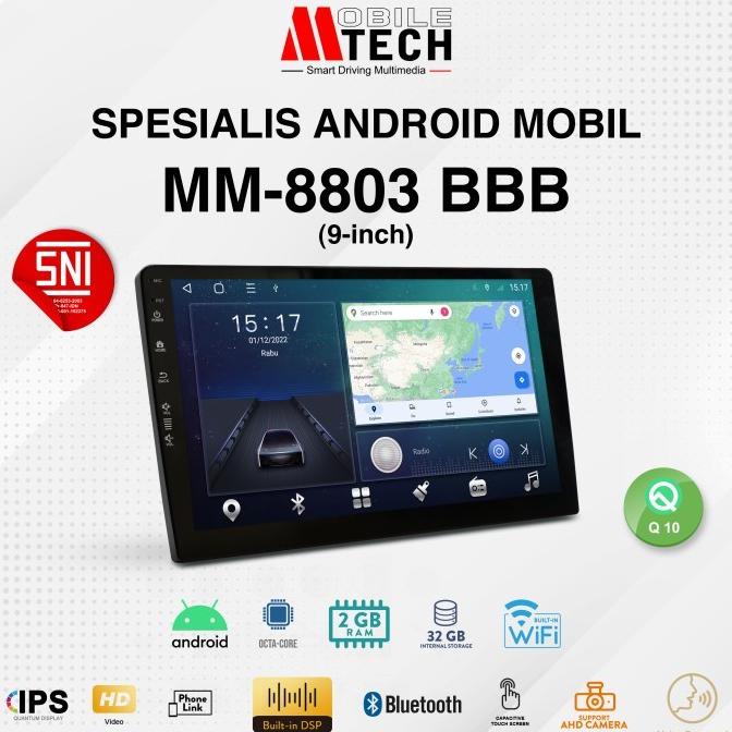 Mobiletech Head Unit Android MM 8803 BBB 2GB / 32 GB .