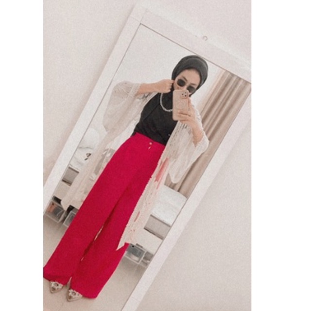 kulot highwaist Fuschia /murah/kulot fuschia /Baca Deskripski say