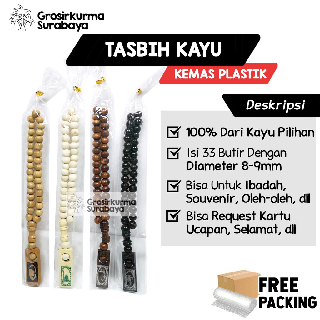 Souvenir Tasbih Kemas Plastik Per Pcs Untuk Pernikahan Hajatan Mantu Pertunangan Sholat