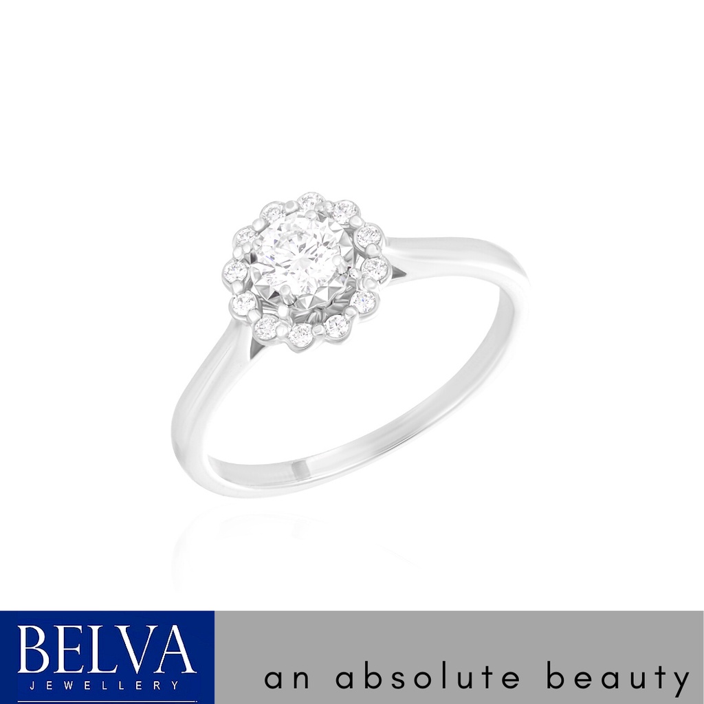 Cincin Berlian Solitaire GIA SERTIFIKAT 0.24 CT E VVS1