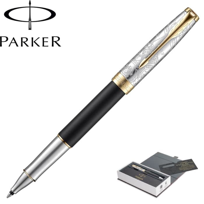 

Pulpen Parker Sonnet S.E. Impressions Gold Trim "Rollerball" Pen