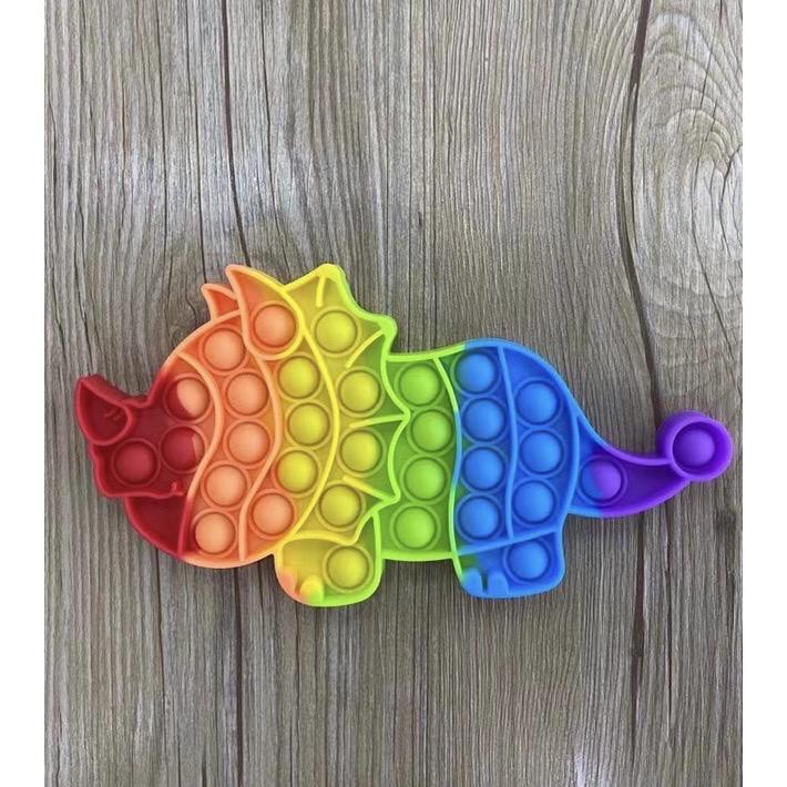 Pop It Rainbow Unicorn Fidget Toy Langka Murah Berkualitas Unik Mainan Edukasi Edukatif Free Gundu-badak
