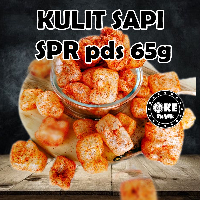 Kerupuk Kulit Sapi super Pedas 65g