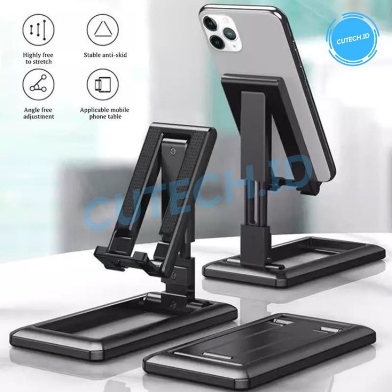 PHONE HOLDER UNIVERSAL FOLDING DESKTOP ADJUSTABLE HP / TABLET