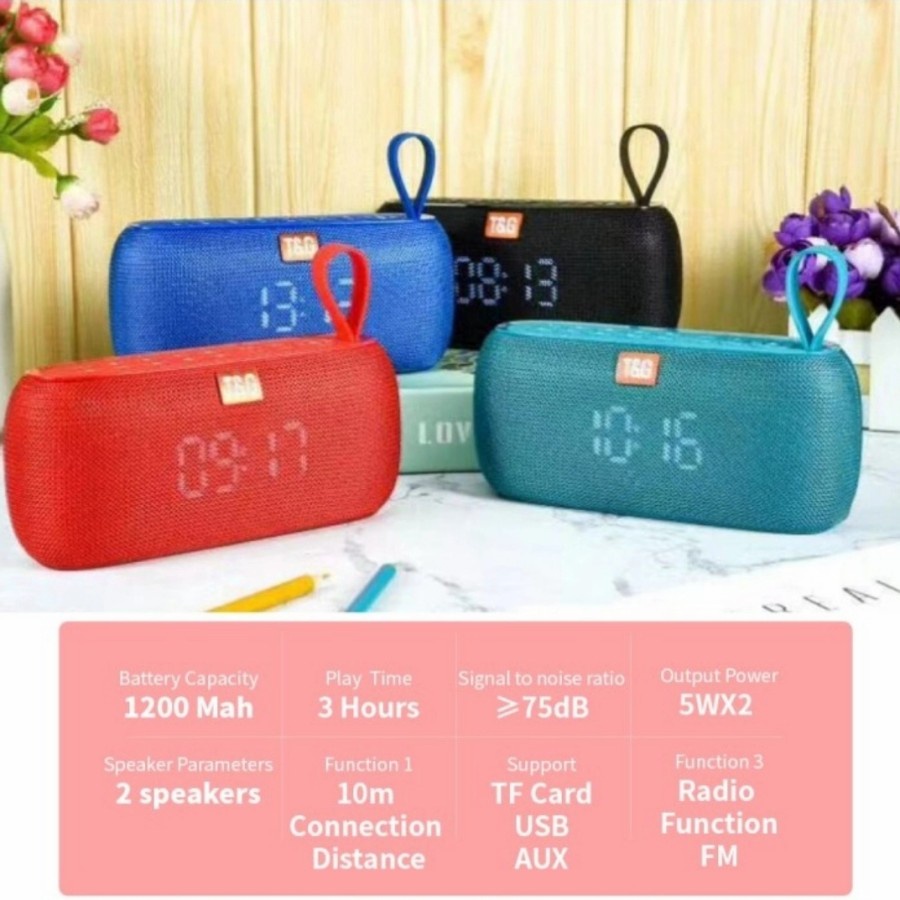 speaker bluetooth wireless TG177 ORIGINAL multifungsi clock alarm