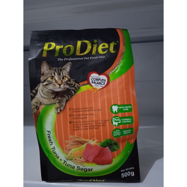 makanan kucing prodiet tuna 500gram fraspack