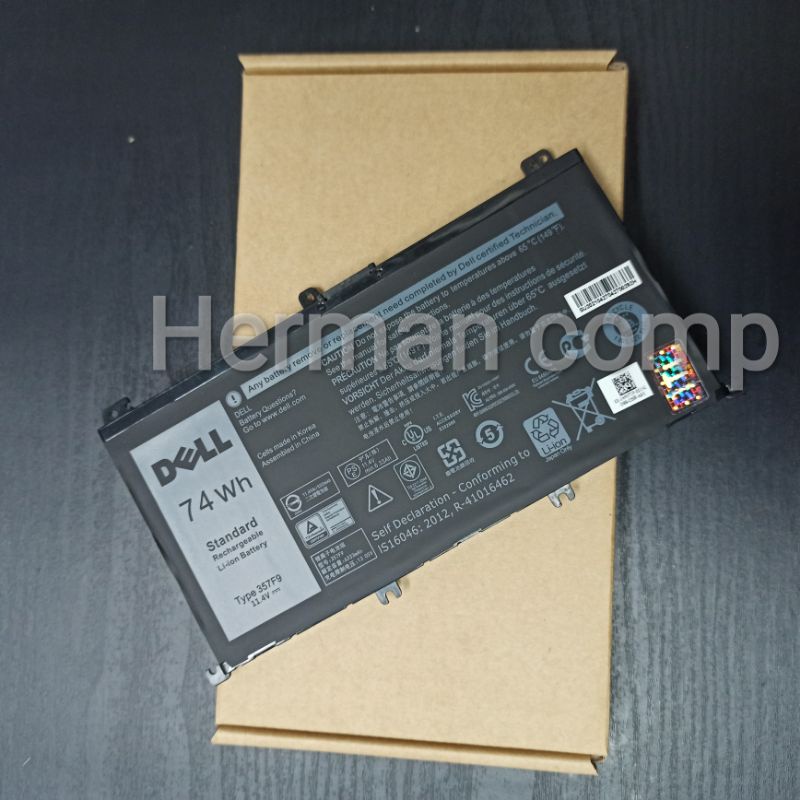 Original Baterai Dell Inspiron 15 7000 7557 7559 7566 7567 357F9 74WH