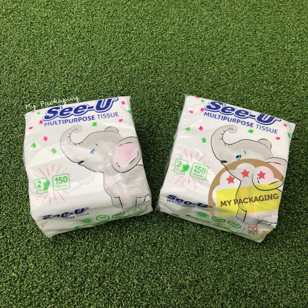 Tissue Multipurpose Pop-Up SEE-U 150sheet 1ply SGP Tisu Tissu see u serbaguna murah bagus halus lembut