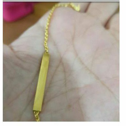 gelang plat 24k 99 3gram 3gr 24 karat emas asli