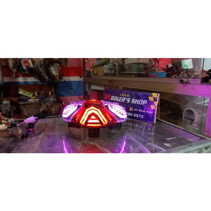 Lampu stop custom All new beat 2020 2021 ungu PNP